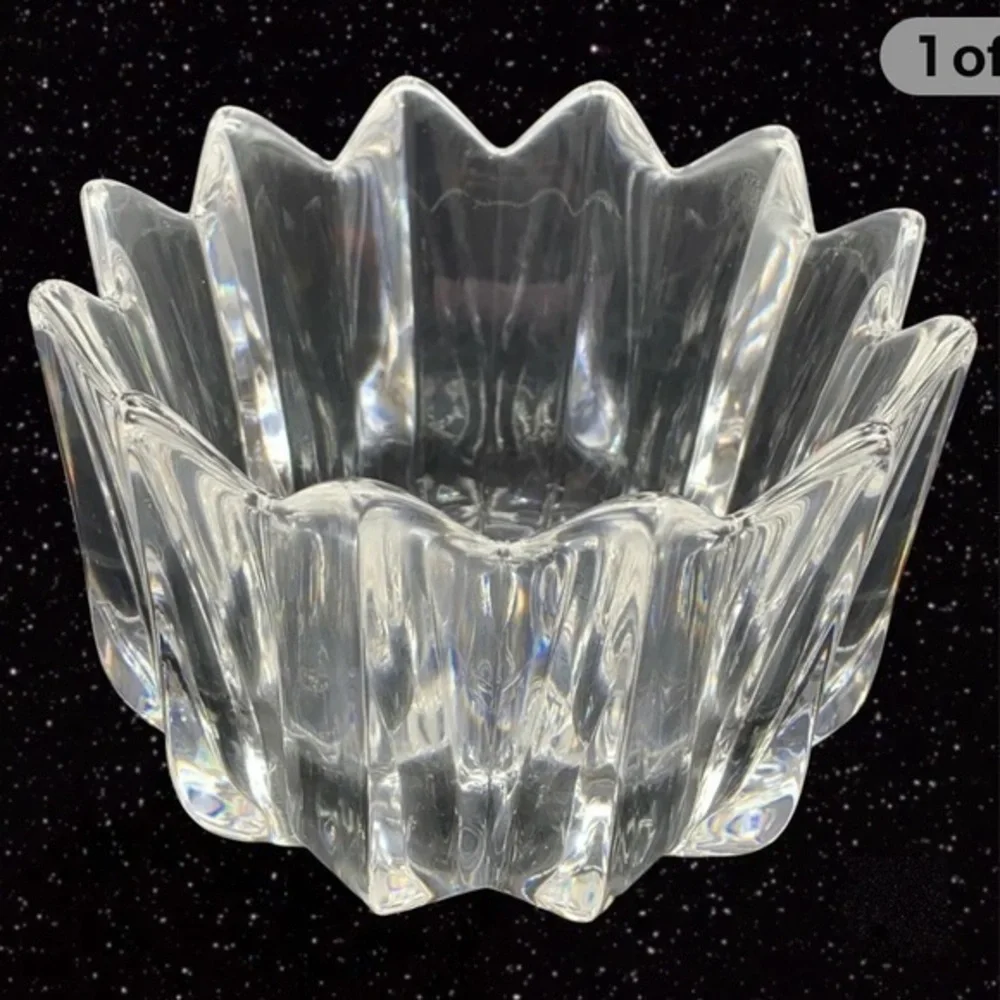 Orrefors‎ vintage fleur crystal bowl
